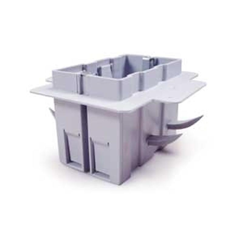 IPEX 220021 ICF Electrical Box, 2-Gang, PVC, Gray