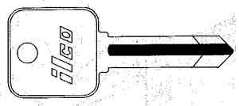 Ilco MR2 Key Blank, Brass, For: Metal Rousseau Mailbox Locks