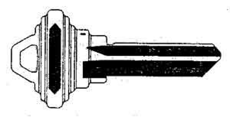 Ilco 1145A-SC4 Key Blank, Nickel, Brass, For: Schlage Locks