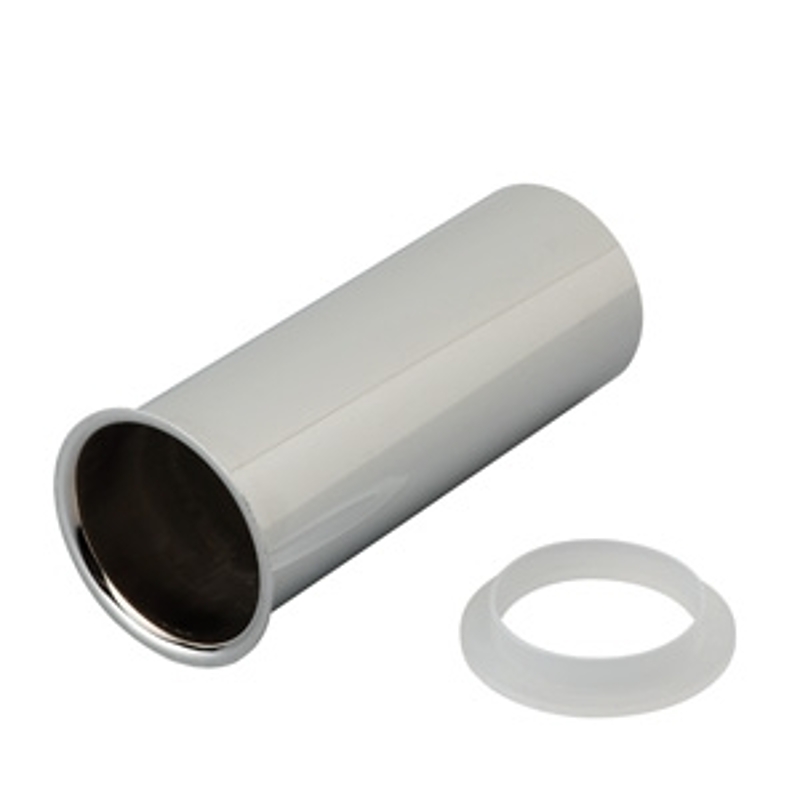 Moen M-Line Series M8400 Flanged Tailpiece, 1-1/2 in Dia x 4 in L Dimensions, Metal, Chrome