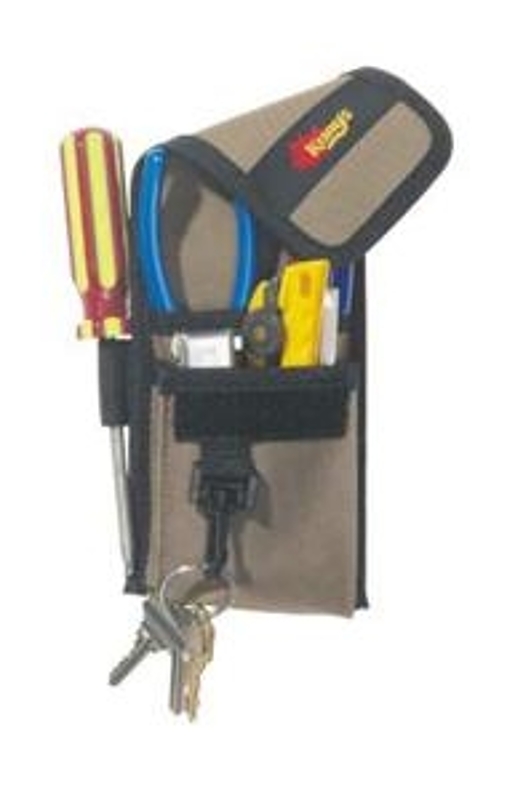 Kuny's Tool Works Series PH47 Tool Holder, 4-Pocket, Polyester, Black, 5-1/4 in W, 8-1/2 in H