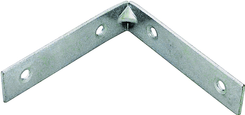 ProSource CB-B04-C4PS Corner Brace, 4 in L, 4 in W, 7/8 in H, Steel, Zinc-Plated, 3.1 mm Thick Material