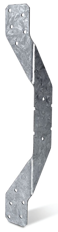 Simpson Strong-Tie H2A Hurricane Tie, 10-7/16 in L, 1-1/2 in W, Steel, Galvanized, Fastening Method: Nail