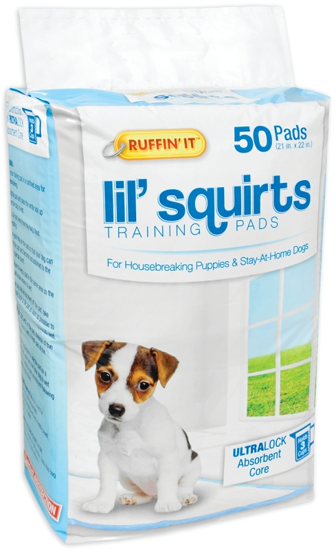 Ruffin'It Lil' Squirts 82050 Dog Training Pad, 22 in L, 21 in W, Cotton/Plastic