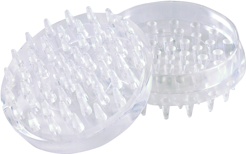 Shepherd Hardware 9082 Caster Cup, Round, 1-7/8 in Dimensions, Plastic, Clear, 4 PK