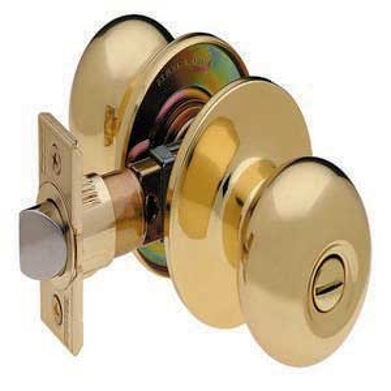 Taymor Professional Series 34-FV1114 Entry Door Knob, 2 in Dia Knob, Metal, Polished Brass