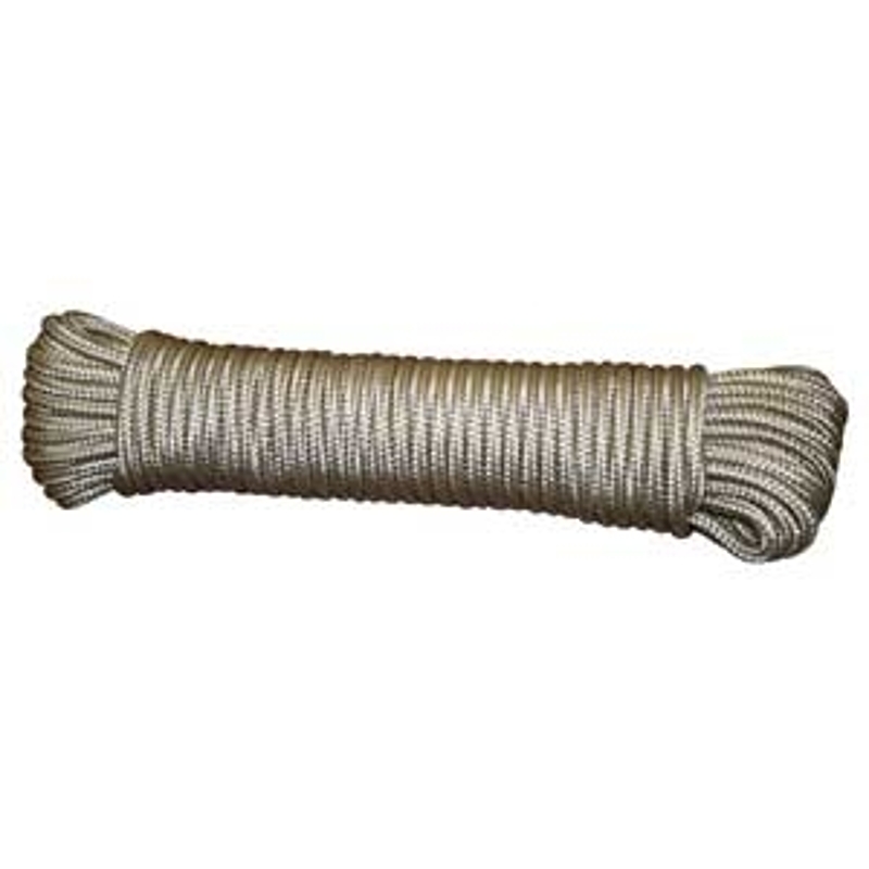 Ben-Mor 60240 Rope, Diamond Braided Rope Construction, 5/32 in Dia, 50 ft L, Polypropylene, Gray
