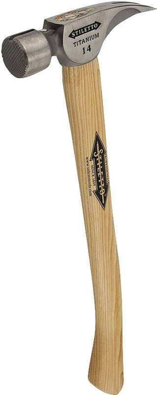 STILETTO TI14MC Hammer, 14 oz Head, Straight Claw, Milled Head, Titanium Head
