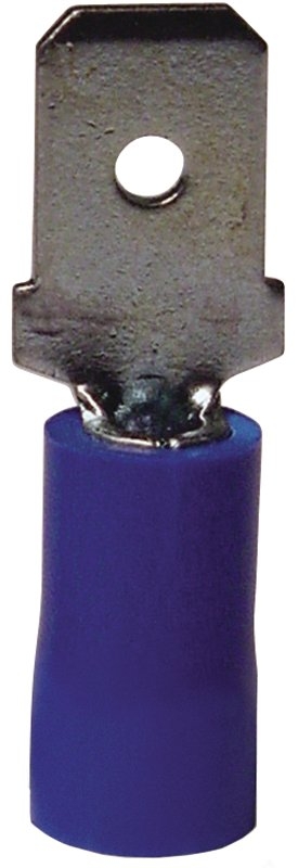 GB 20-143M Disconnect Terminal, 600 V, 16 to 14 AWG Wire, 1/4 in Stud, Vinyl Insulation, Blue