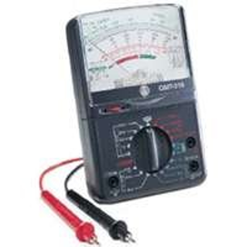 Gardner Bender GMT-319 Multimeter, 1 Ohm to 10 Mohm, Analog Display, Black