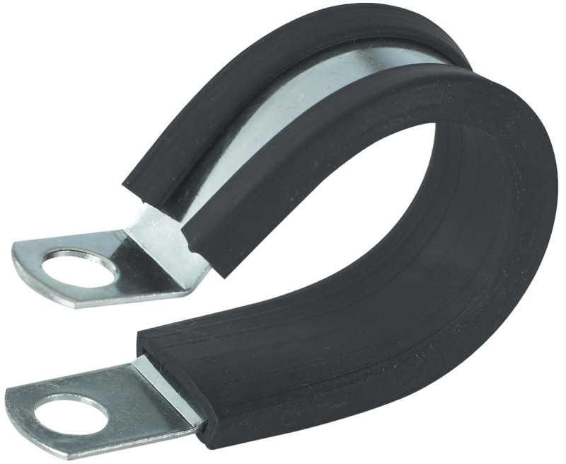 GB PPR-1575 Cable Clamp, 3/4 in Max Bundle Dia, Rubber/Steel, Black