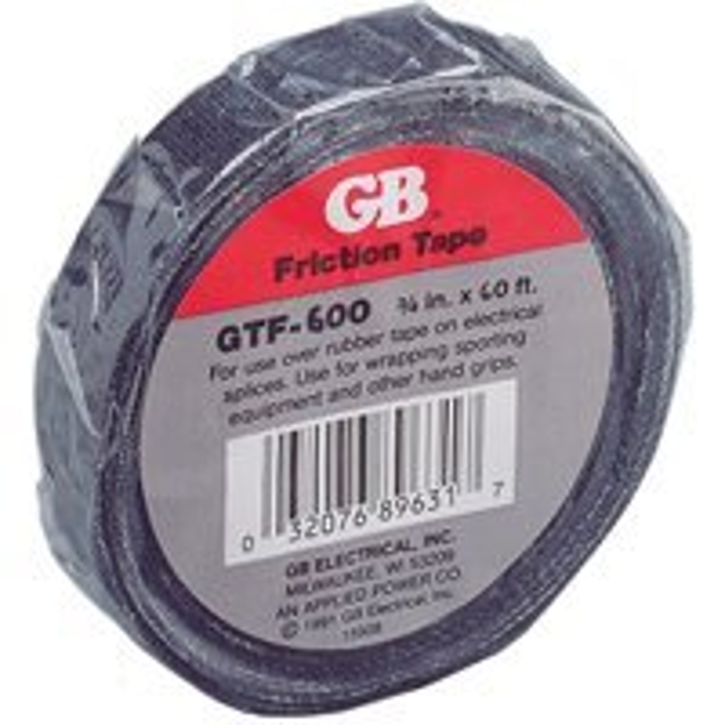 Gardner Bender GTF-600N Friction Tape, 60 ft L, 3/4 in W