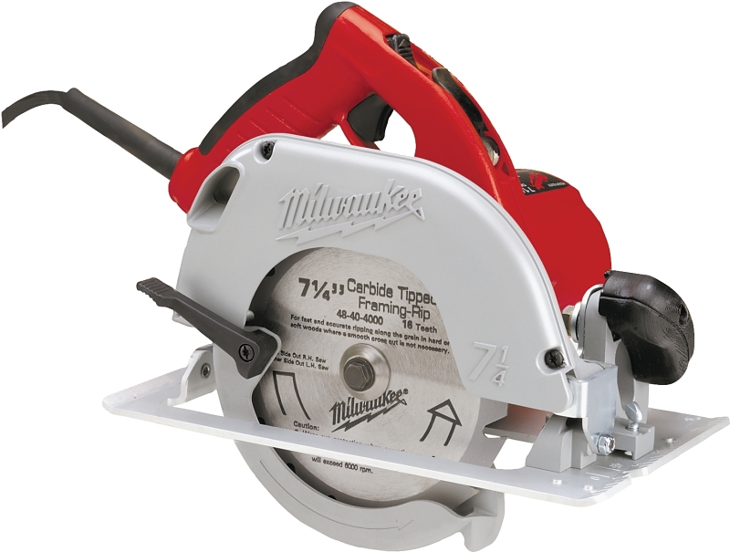 Milwaukee 6390-21 Circular Saw, 15 A, 7-1/4 in Dia Blade, 5/8 in Arbor, 50 deg Bevel