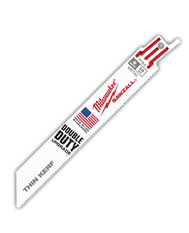 Milwaukee 48-00-5184 Reciprocating Saw Blade, 3/4 in W, 6 in L, 18 TPI