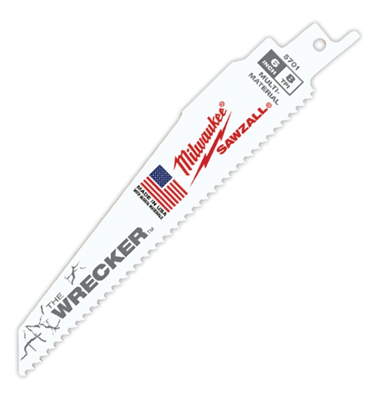 Milwaukee 48-00-5701 Reciprocating Saw Blade, 0.05 in W, 6 in L, 7/11 TPI