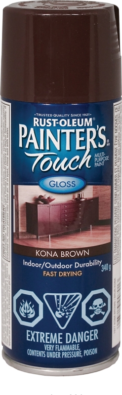 Rust-Oleum N1977830 Spray Paint, Kona Brown, 340 g, Can