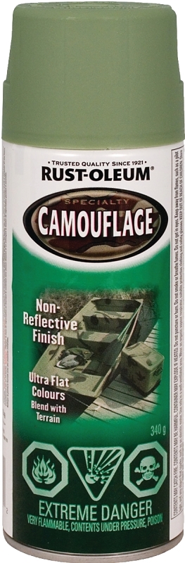 Specialty 259516 Camouflage Spray Paint, Flat, Army Green, 340 g