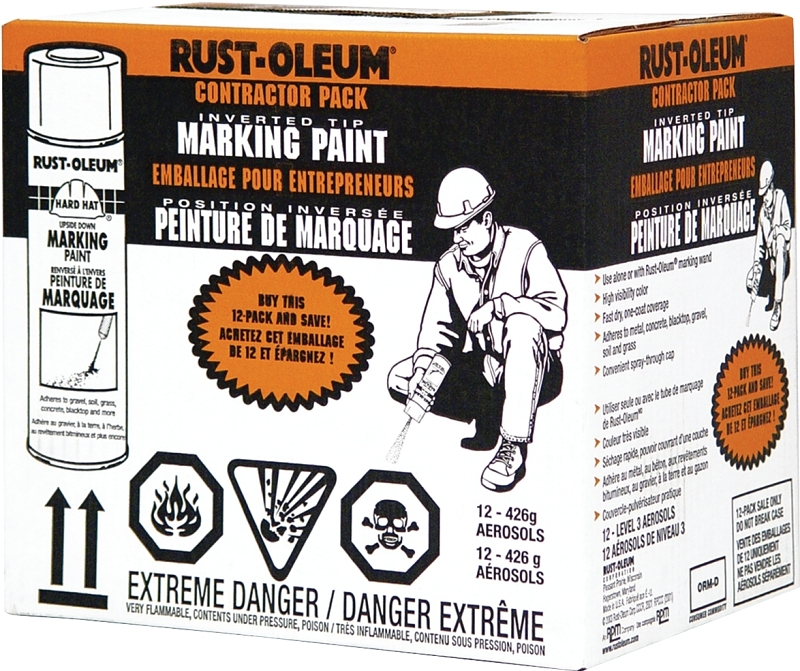 Professional N2358852 Inverted Marking Spray Paint, Semi-Gloss, Red-Orange, 426 g, Can