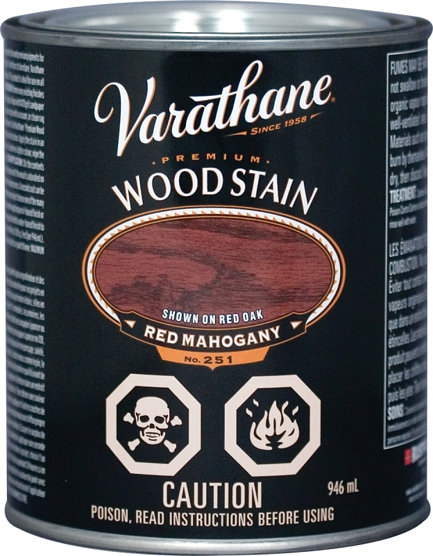 Varathane Y215322H Stain, Red Mahogany, Liquid, 946 mL