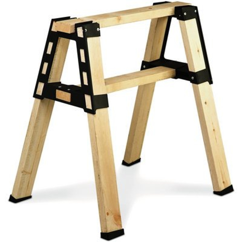 2x4basics Pro Brackets Series 90194MI Sawhorse, 2000 lb, 8 ft W, 4 ft H, Black