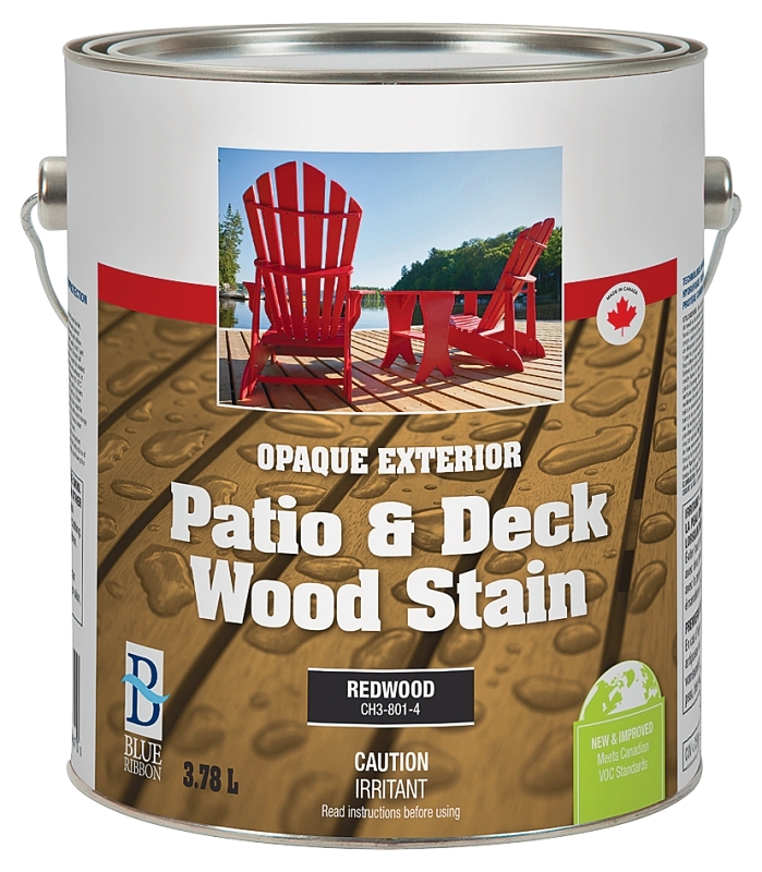 UCP Paints CH3-801-4 Deck and Patio Stain, Redwood, Solid