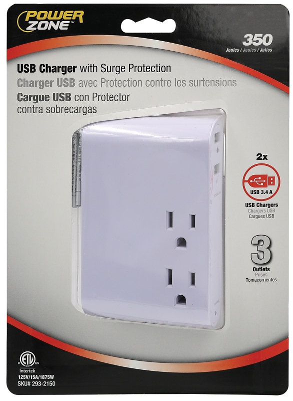 PowerZone ORSLUSB343S USB Charger