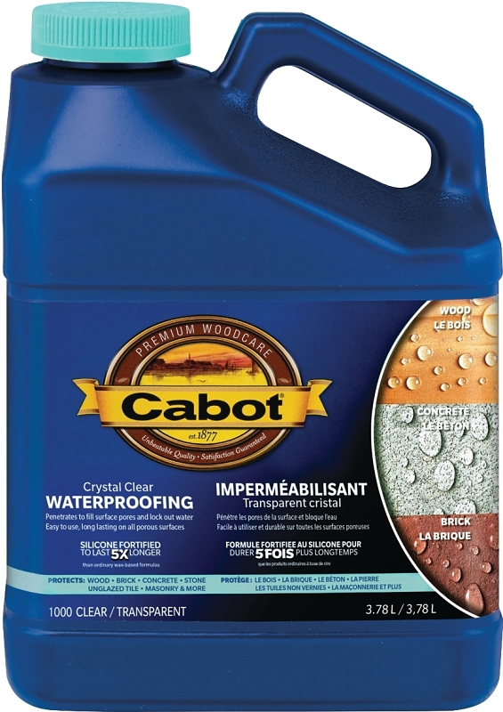 Cabot 1000C Waterproofing Sealant, Liquid, Crystal Clear, 1 gal