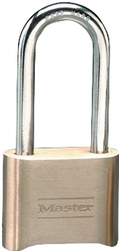 Master Lock 175DLH Padlock, 5/16 in Dia Shackle, 2-1/4 in H Shackle, Steel Shackle, Brass Body, 2 in W Body