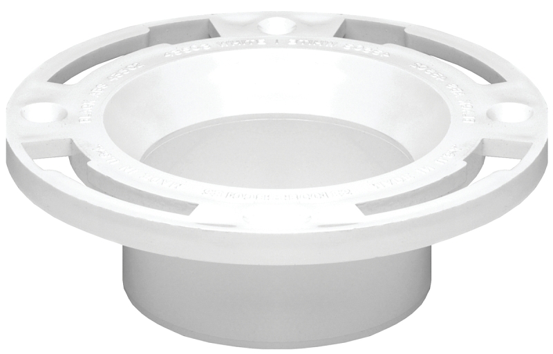 Oatey 43503 Closet Flange, 3, 4 in Connection, PVC, White, For: Most Toilets