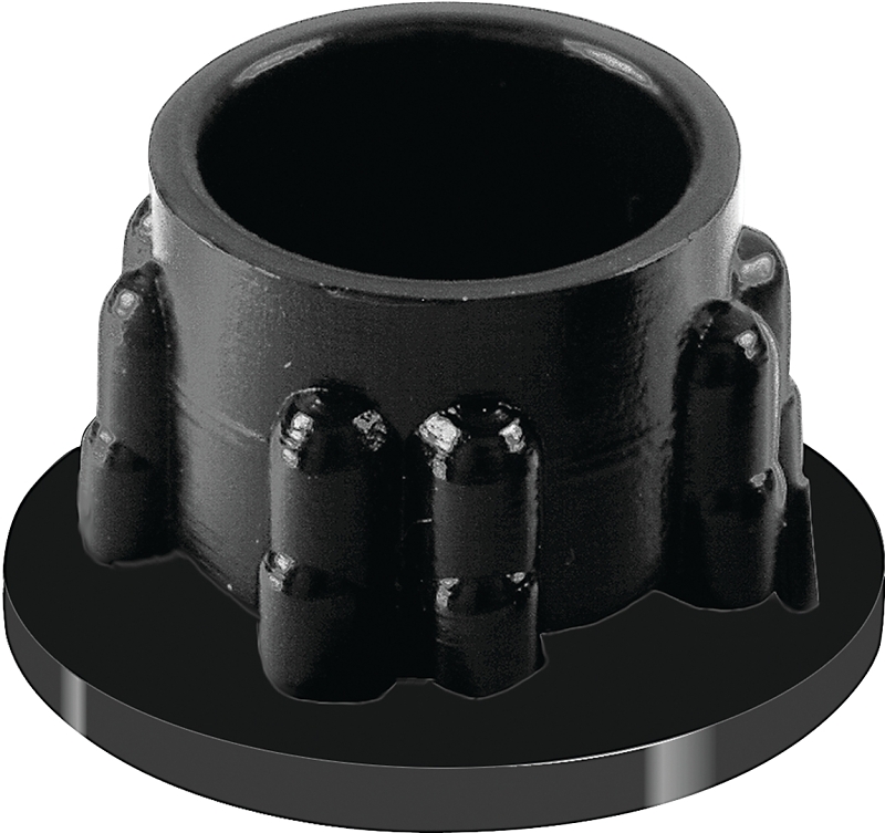 Shepherd Hardware 9207 Inside Leg Tip, Round, Plastic, Black, 7/8 in Dia