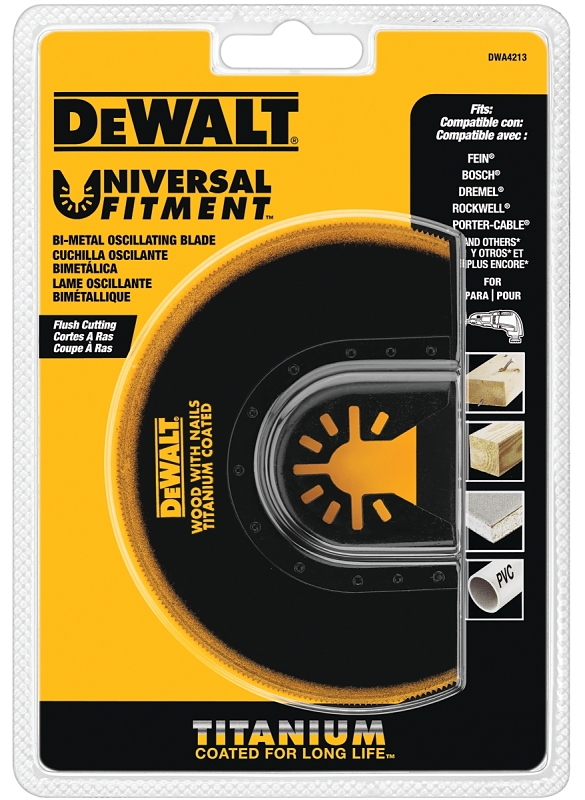 DeWALT DWA4213 Oscillating Blade, 4 in, Titanium