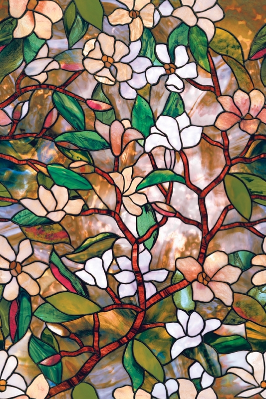 ARTSCAPE 01-0113 Window Film, 36 in L, 24 in W, Magnolia Pattern