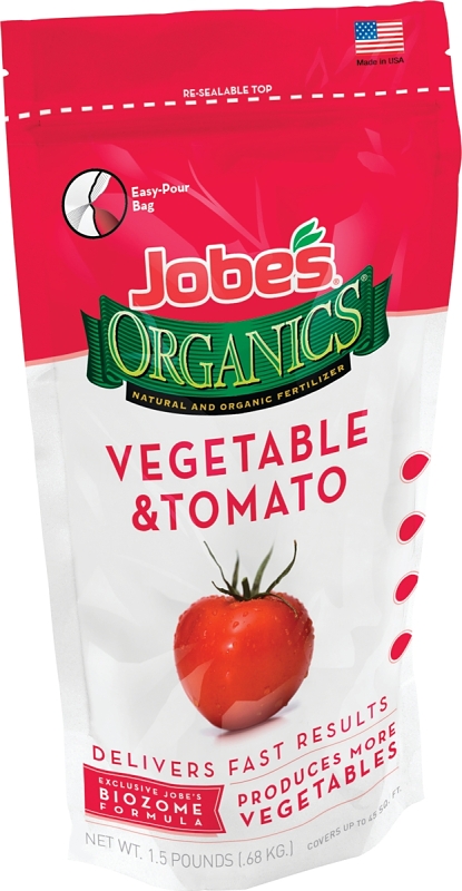 Jobes 09021CN Vegetable and Tomato Organic Plant Food, 1.5 lb, Granular, 2-5-3 N-P-K Ratio