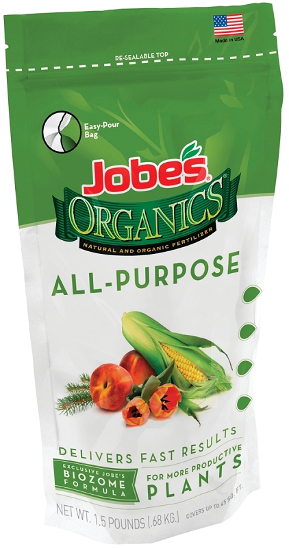 Jobes 09521CN All-Purpose Organic Plant Food, 1.5 lb, Granular, 4-4-4 N-P-K Ratio