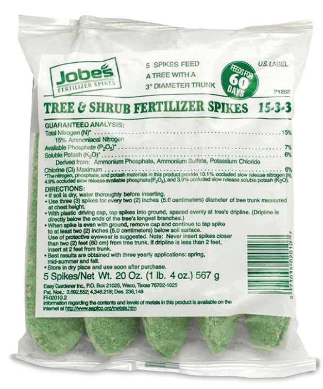 Jobes 02010 Fertilizer Spike Bag, Spike, Light Green, Slight Ammonia Bag