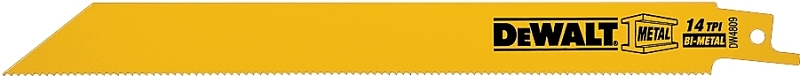 DeWALT DW4809 Reciprocating Saw Blade, 3/4 in W, 8 in L, 14 TPI