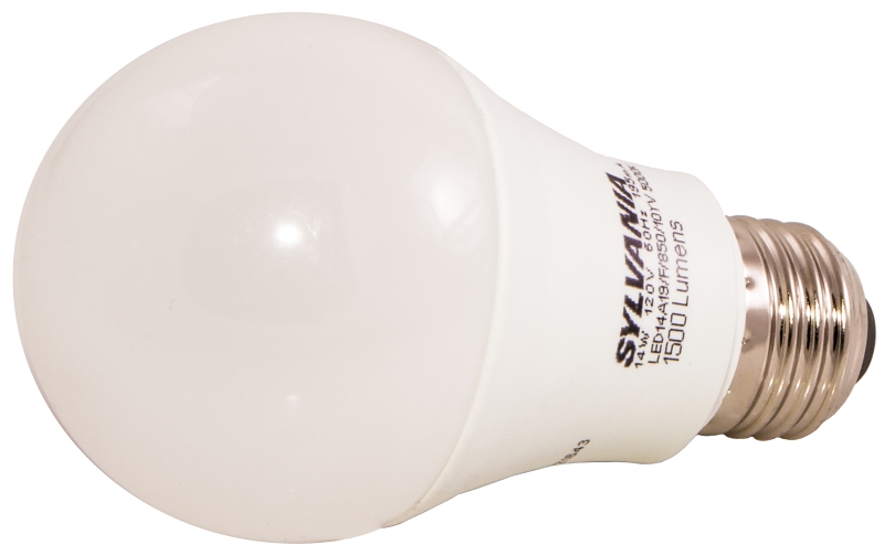 Sylvania 78103 LED Bulb, General Purpose, A19 Lamp, 100 W Equivalent, E26 Lamp Base, Frosted, Daylight Light