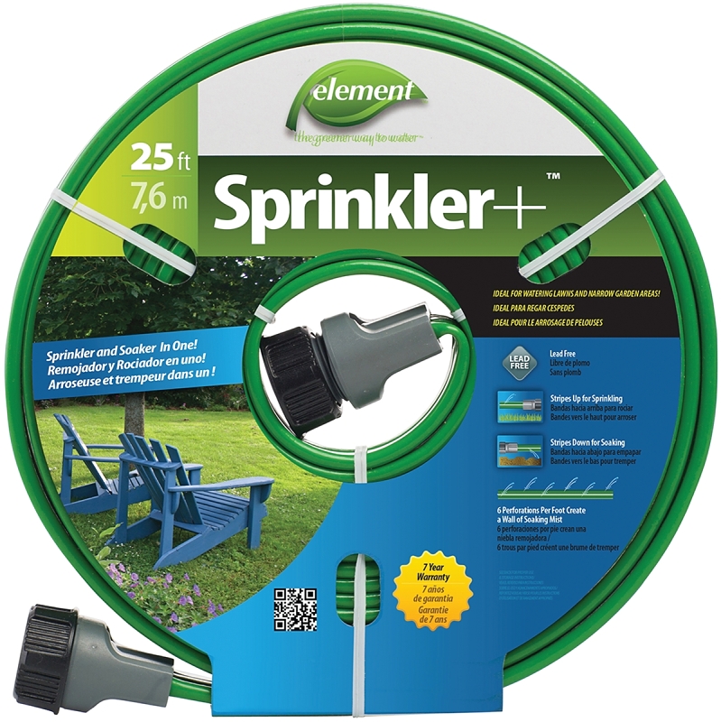 SWAN ELTECV025 Sprinkler Hose, 25 ft L, Rubber, Black