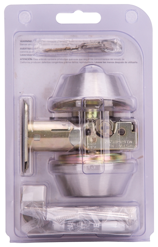 ProSource DB62V-PS Deadbolt, 3 Grade, Stainless Steel, 2-3/8 to 2-3/4 in Backset, KW1 Keyway
