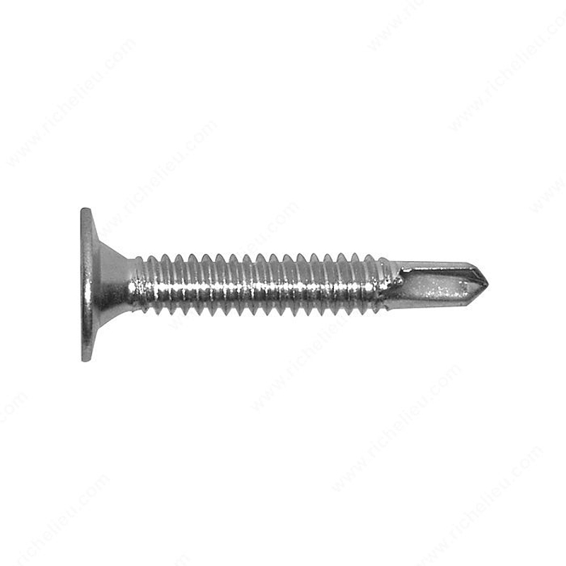 Reliable WKTZ Series WKTZ11114VP Screw, #11-16 Thread, 1-1/4 in L, Full Thread, Wafer Head, Square Drive, Steel, Zinc