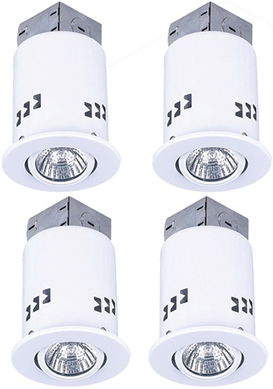 Canarm RN3DC1WH-4 Recessed Light Kit, 50 W, 4-Lamp