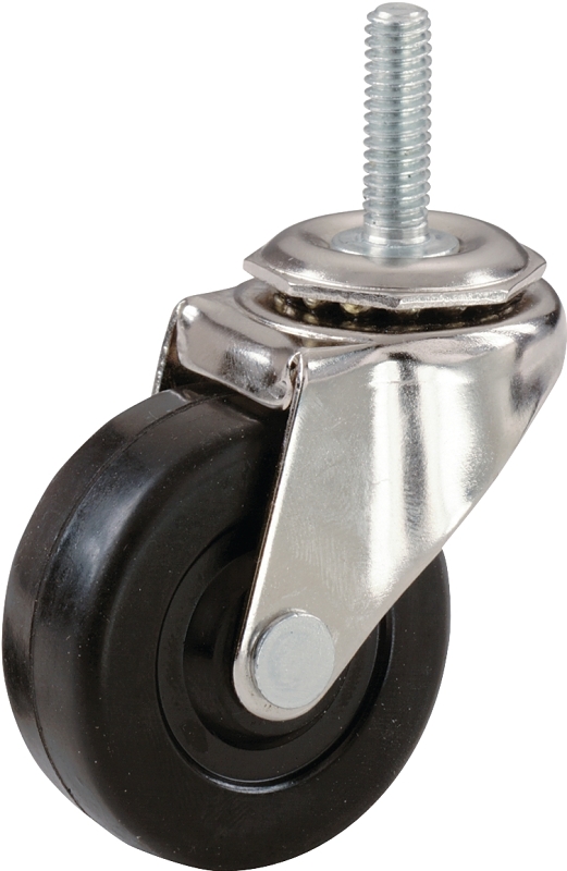 Shepherd Hardware 9344 Swivel Caster, Threaded Mounting, 4-5/8 in W x 2-1/4 in D x 6-1/2 in H Dimensions, 2 in Dia Wheel