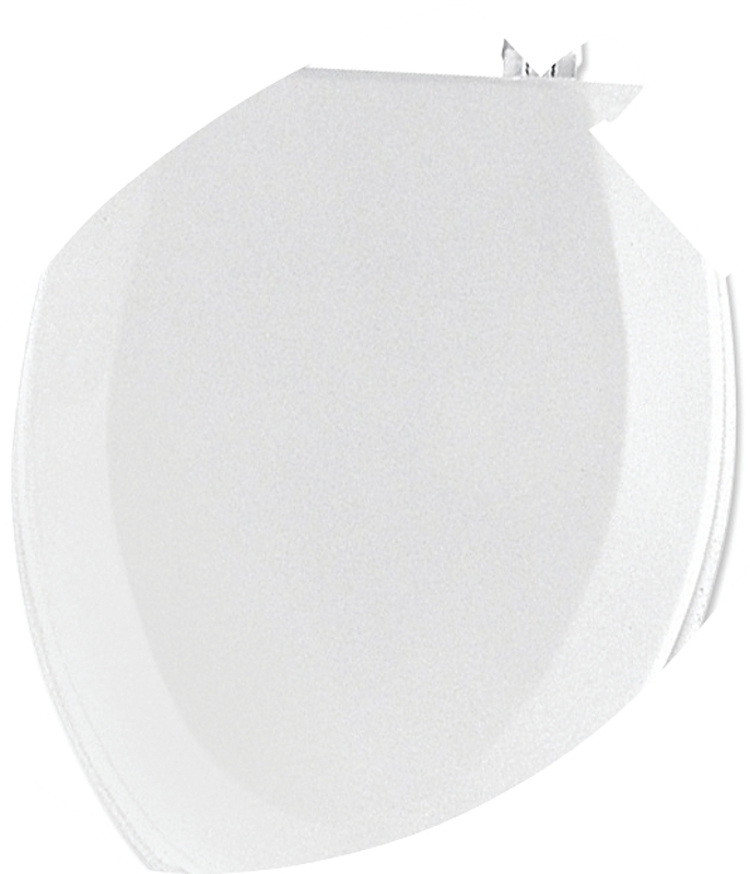 Bemis 1440EC000 Toilet Seat, Elongated, Molded Wood, White, Dial Hinge