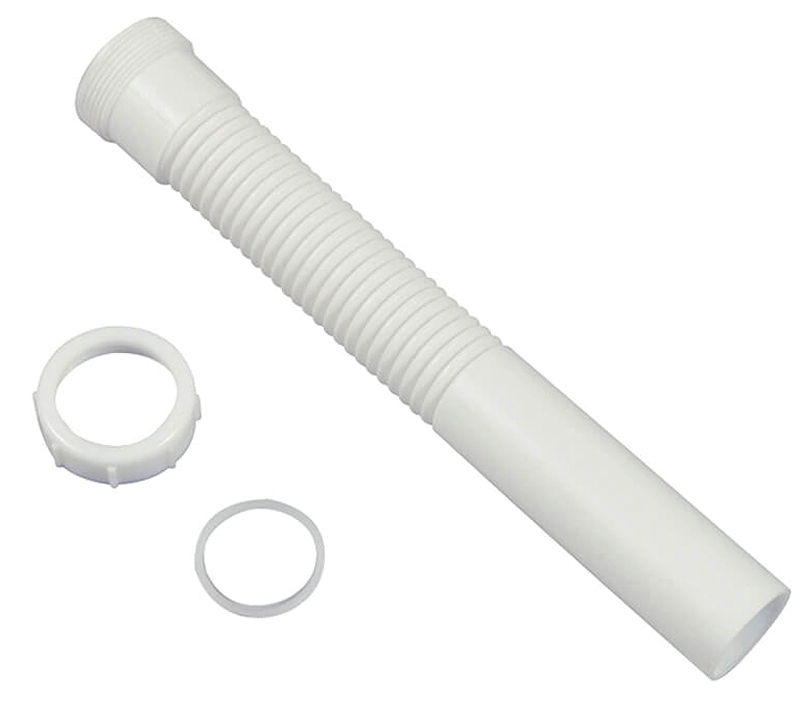 White for Direct Connect Tubes 1-1/2" 6"L Danco 94018 Flanged Tailpiece 