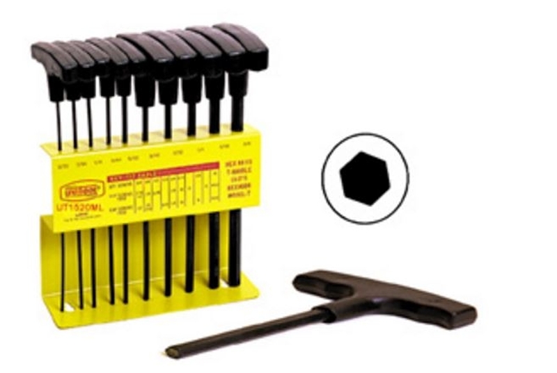 Unitool UT1520ML Hexagonal Key Set, 10-Piece, T-Handle Type