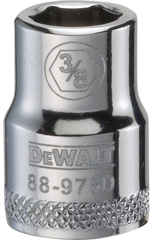 DeWALT DWMT88976OSP Hand Socket, 3/8 in Socket, 3/8 in Drive, 6-Point, Vanadium Steel, Polished Chrome