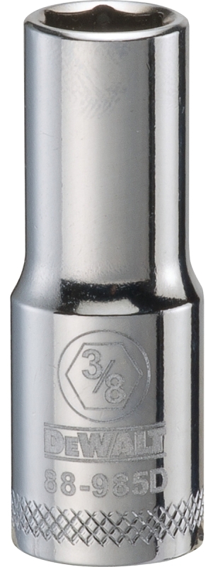 DeWALT DWMT88985OSP Drive Socket, 3/8 in Socket, 3/8 in Drive, 6-Point, Vanadium Steel, Polished Chrome