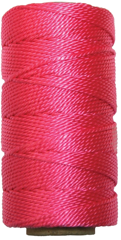Ben-Mor 60113 Mason and Chalkline Twine, #18 Dia, 500 ft L, Nylon, Pink