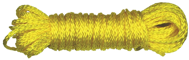 Ben-Mor 60202 Rope, Hollow Braided Rope Construction, 1/4 in Dia, 100 ft L, Polypropylene, Yellow