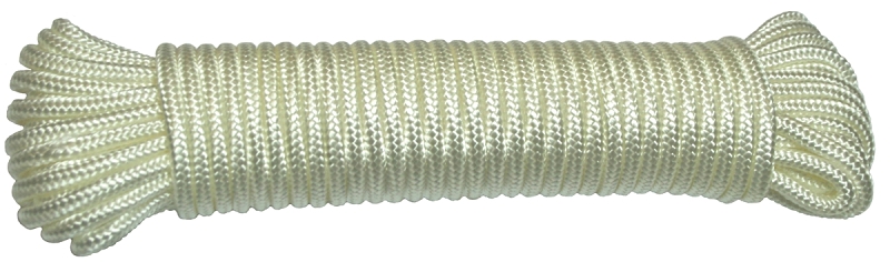 Ben-Mor 60410 Rope, 3/16 in Dia, 50 ft L, Nylon, White, Hank